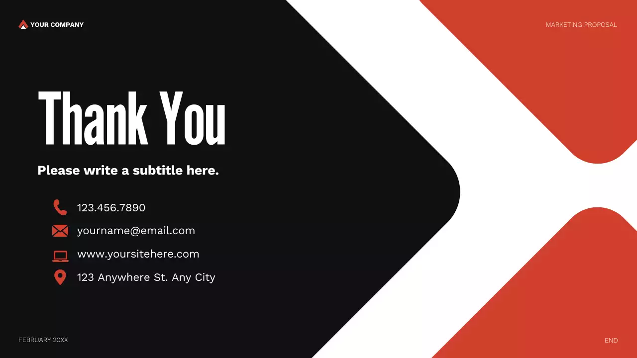 Red Geometric Marketing Proposal Presentation