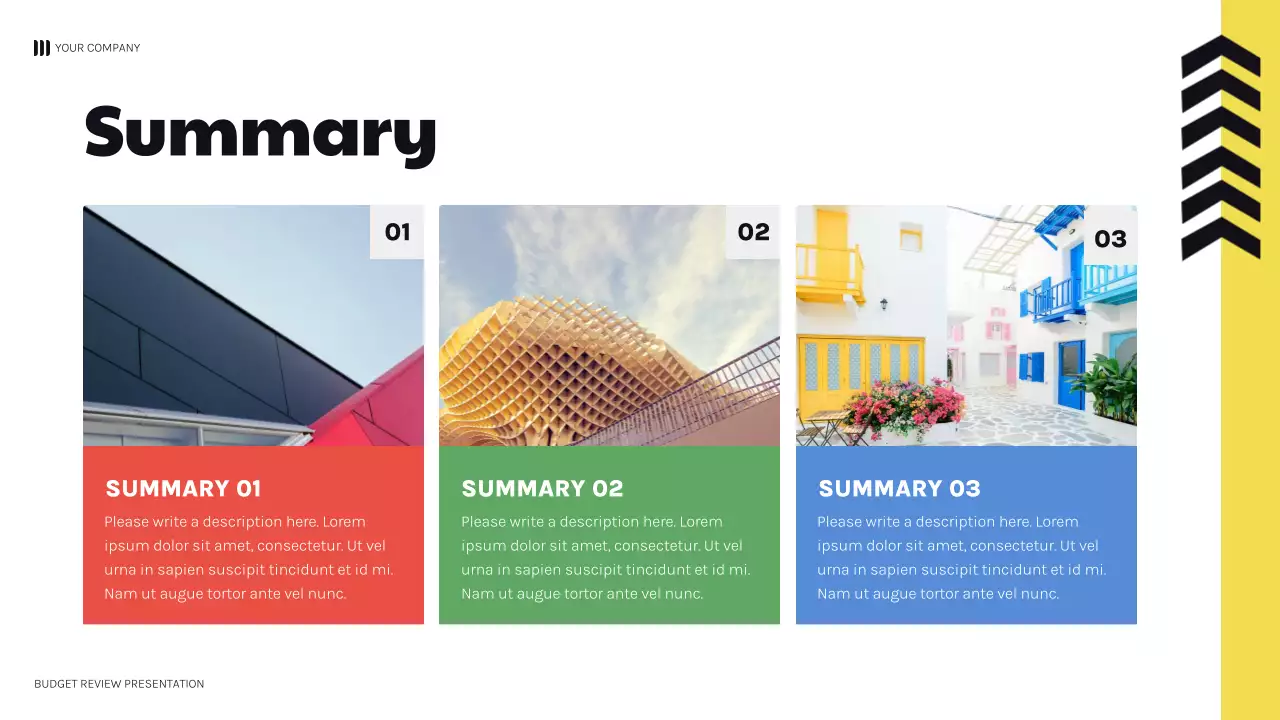 Black Bold Geometric Budget Review Presentation