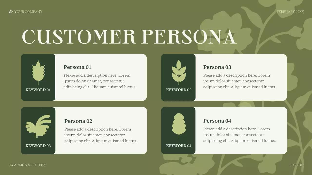 Green Minimalist Business Campaign Strategy Presentation