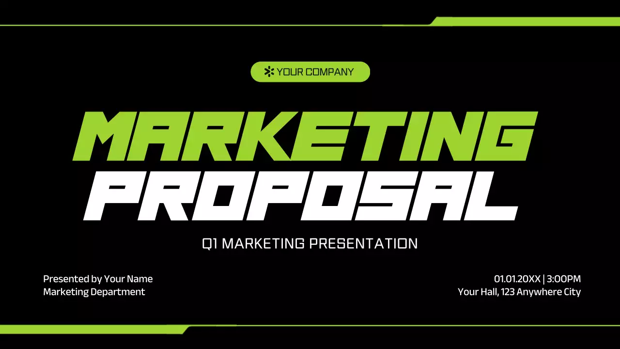 Green Bold Marketing Proposal Presentation