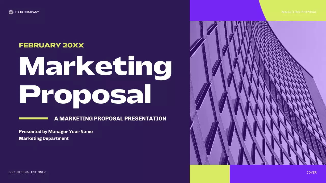 Purple Modern Marketing Proposal Presentation