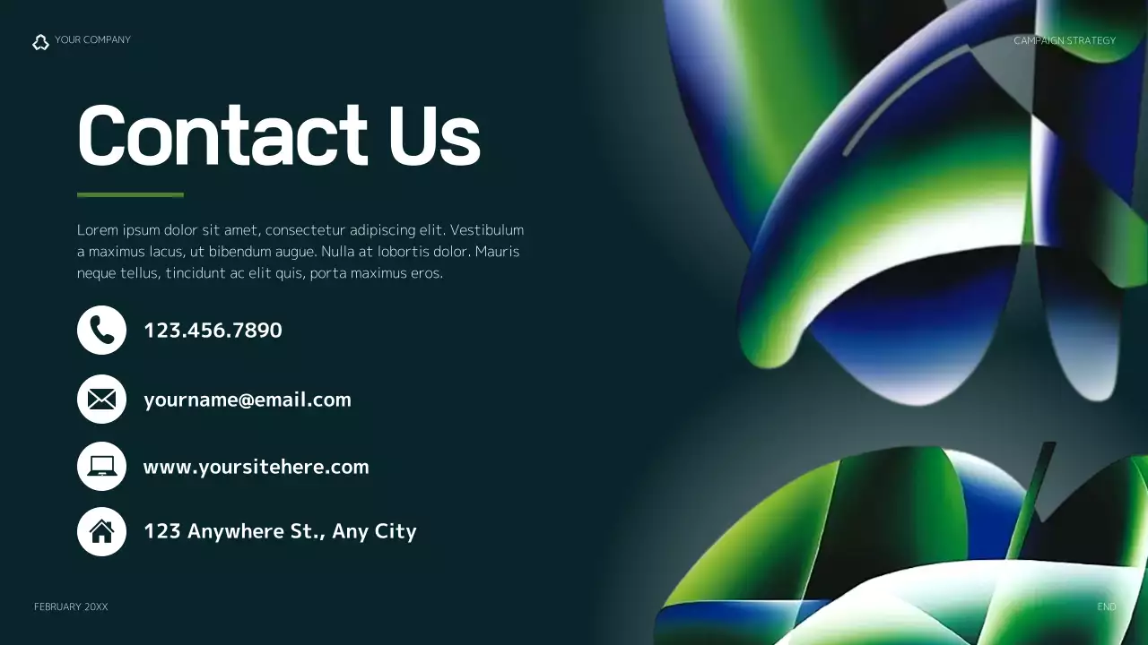 Green Modern Marketing Plan Presentation