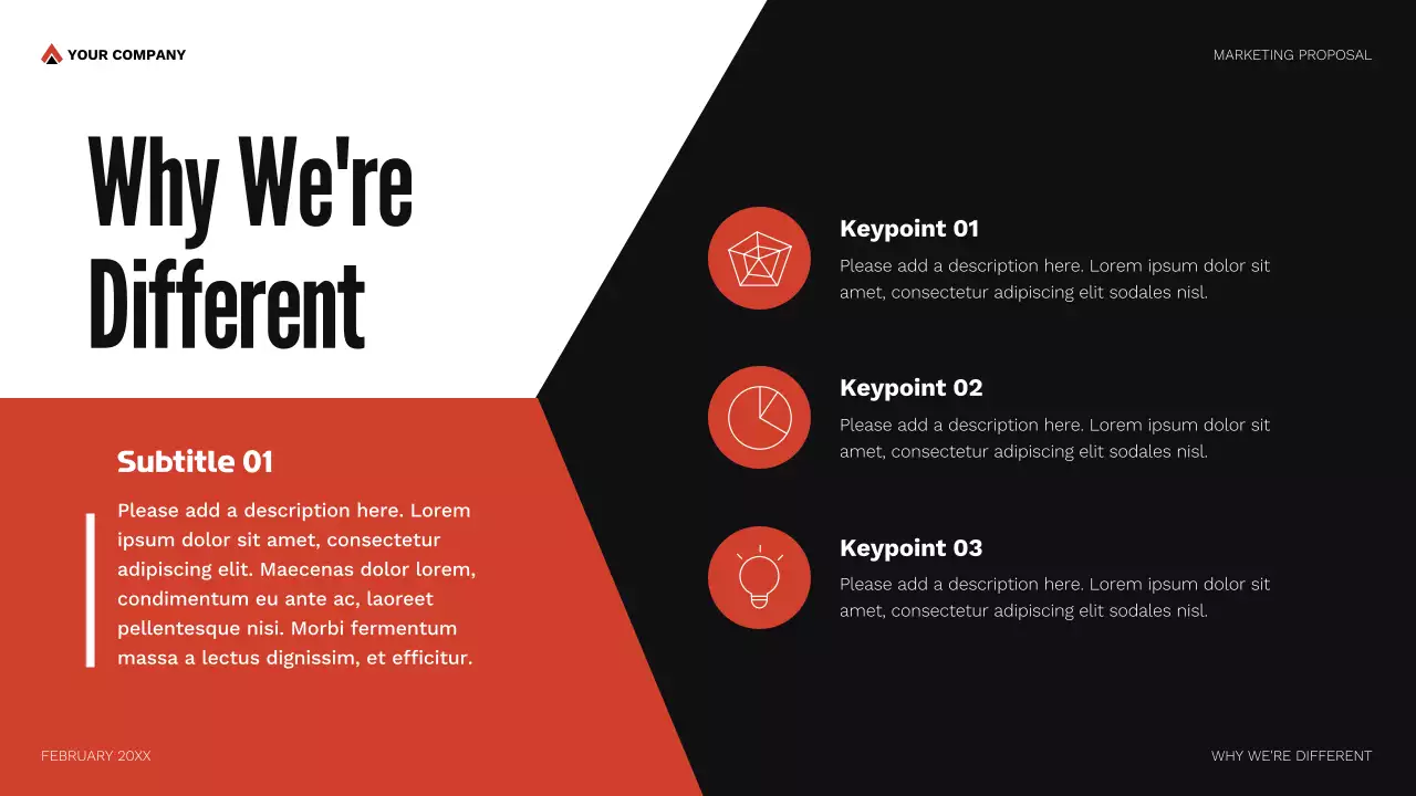 Red Geometric Marketing Proposal Presentation