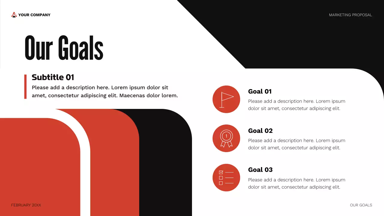 Red Geometric Marketing Proposal Presentation