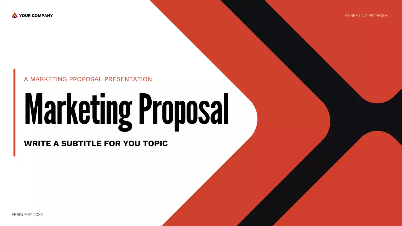 Red Geometric Marketing Proposal Presentation