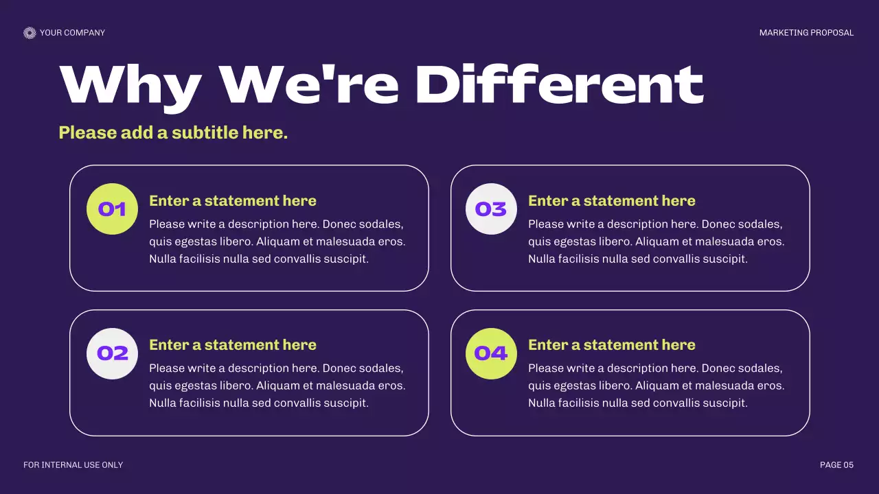 Purple Modern Marketing Proposal Presentation