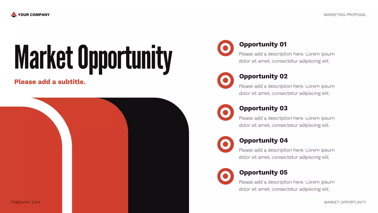 Red Geometric Marketing Proposal Presentation