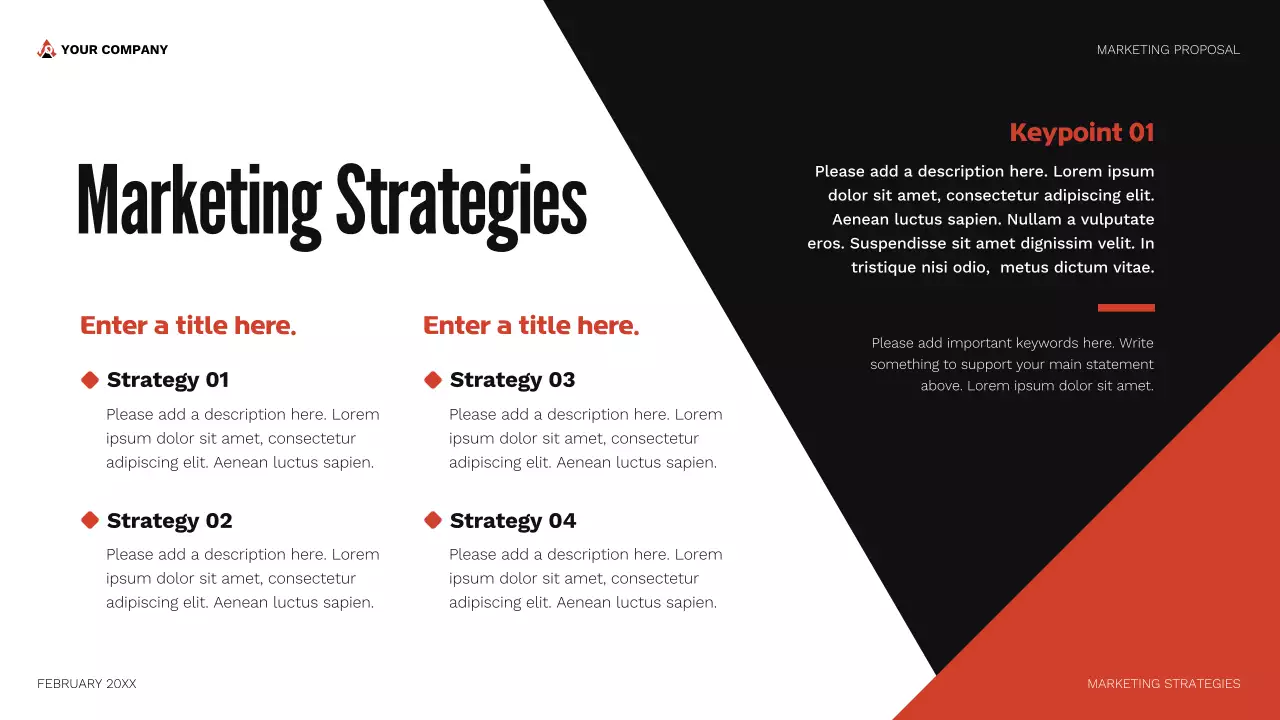 Red Geometric Marketing Proposal Presentation