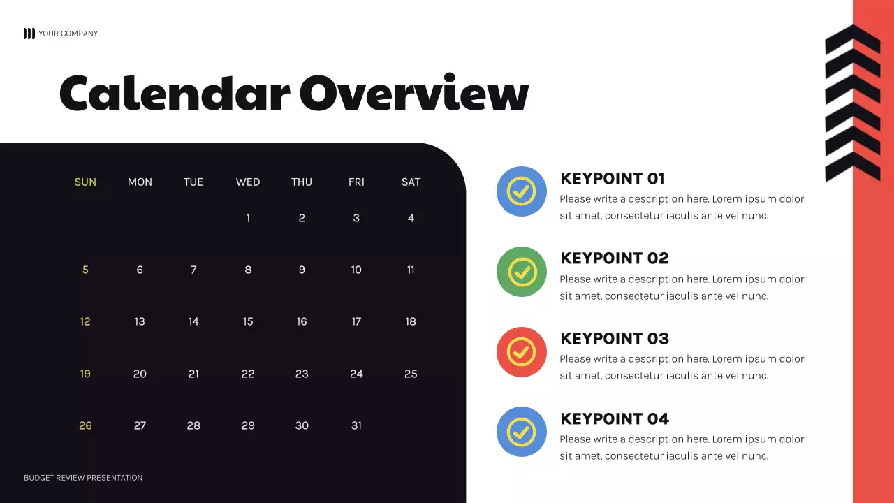 Black Bold Geometric Budget Review Presentation