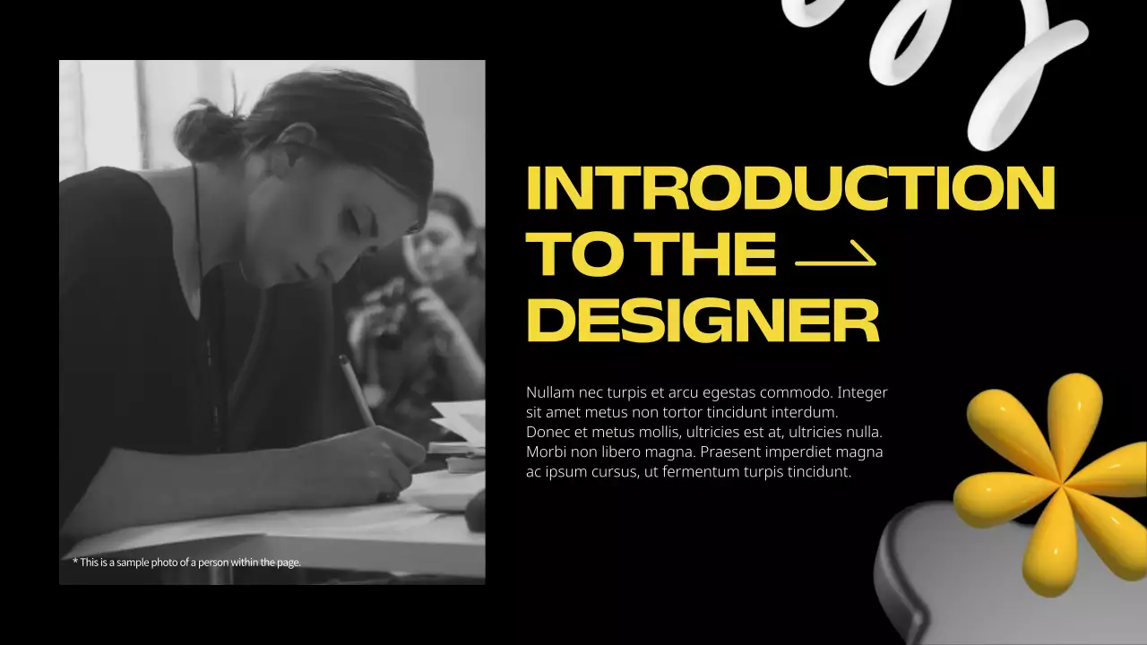 노란색 대담한 디자인 포트폴리오