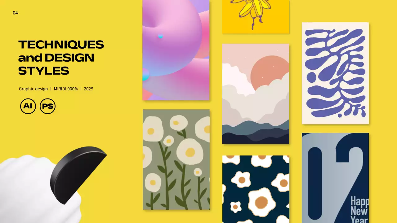 노란색 대담한 디자인 포트폴리오