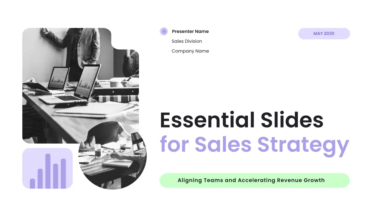 Purple and Mint Modern Sales Strategy Presentation