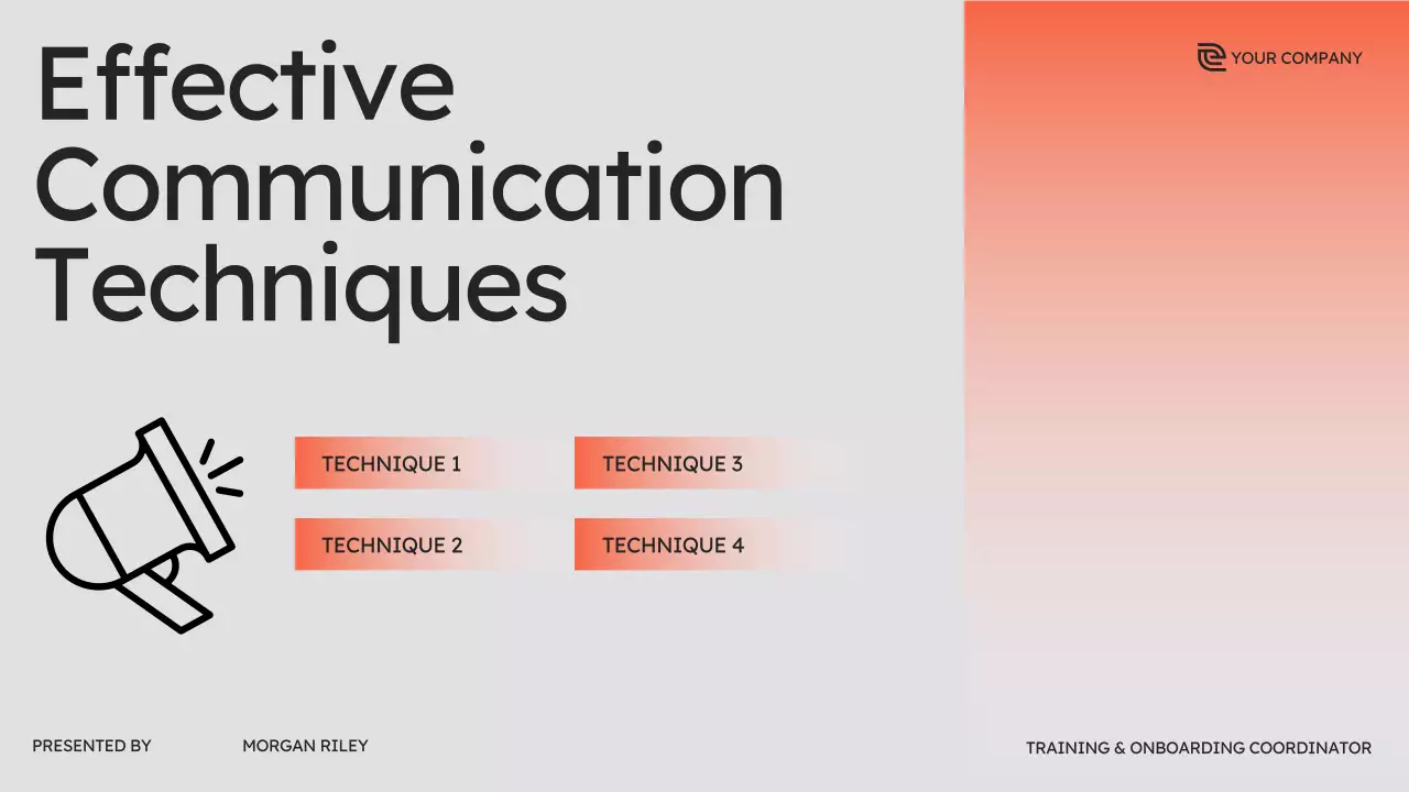 Orange Modern Sales Training Presentation