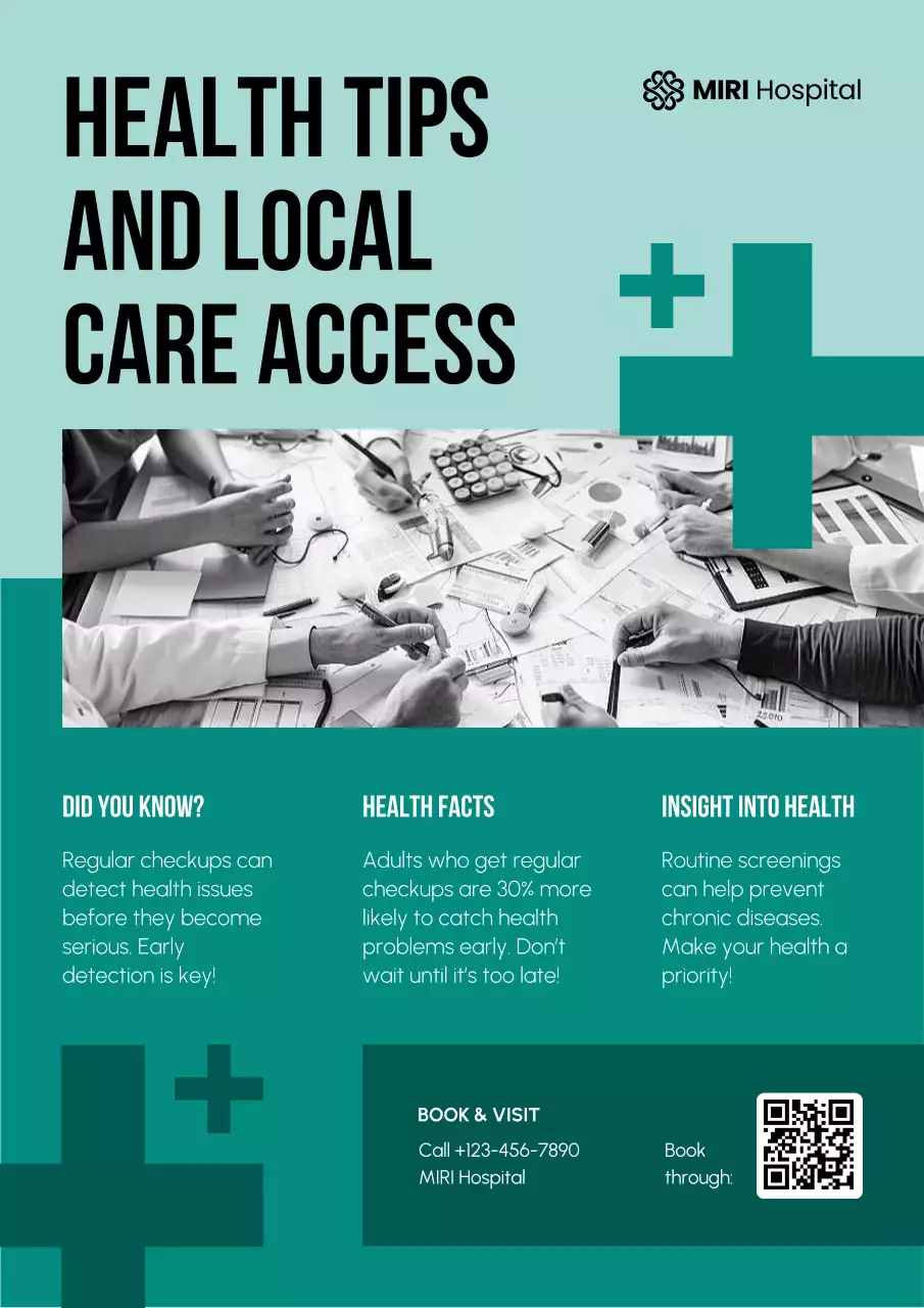 Mint Modern Medical Information Poster