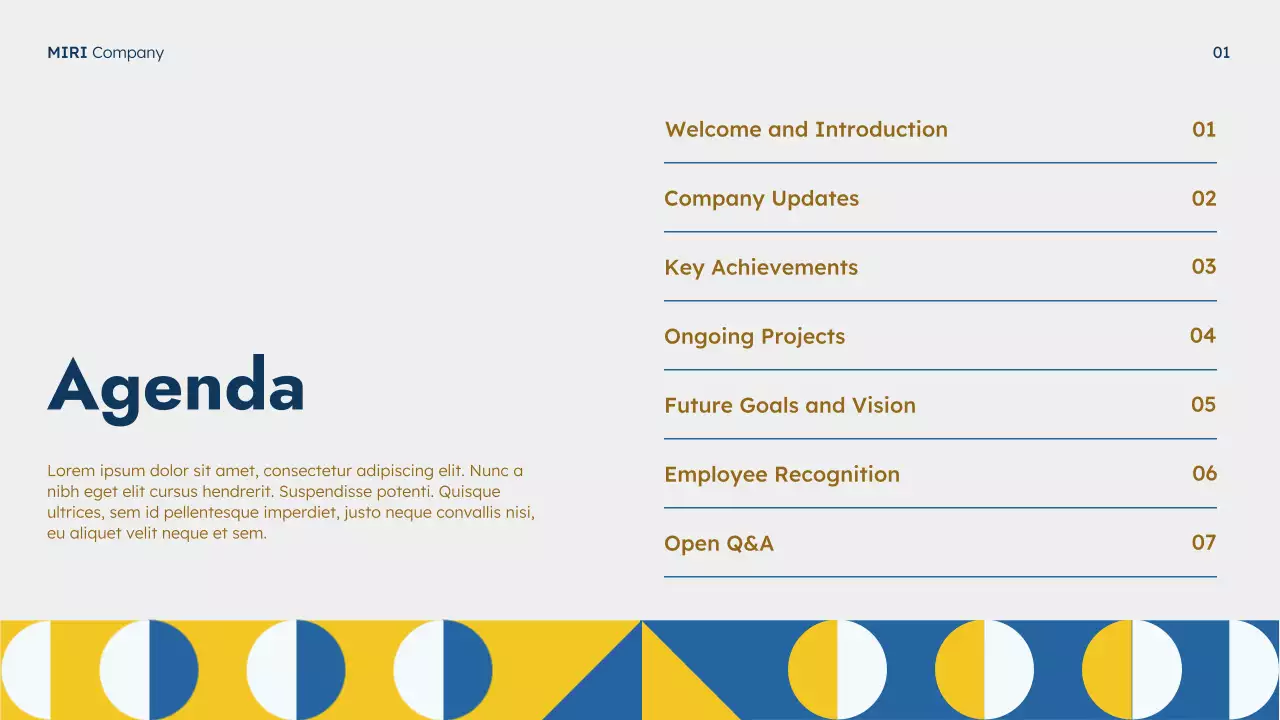 Blue Geometric Town Hall Meeting Presentation