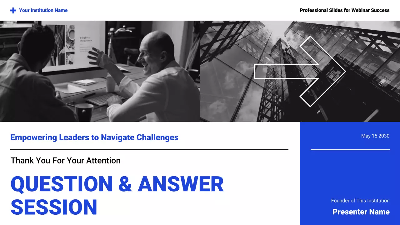 White and Blue Business Webinar Presentation