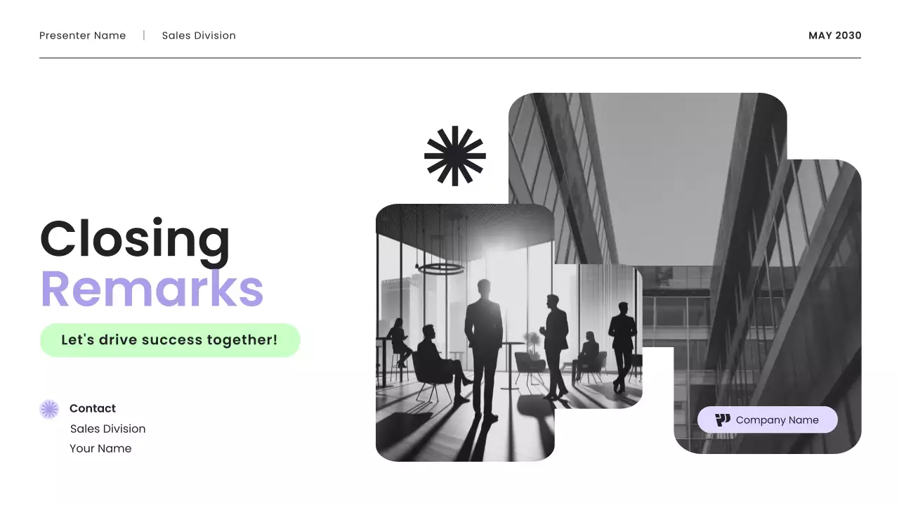 Purple and Mint Modern Sales Strategy Presentation