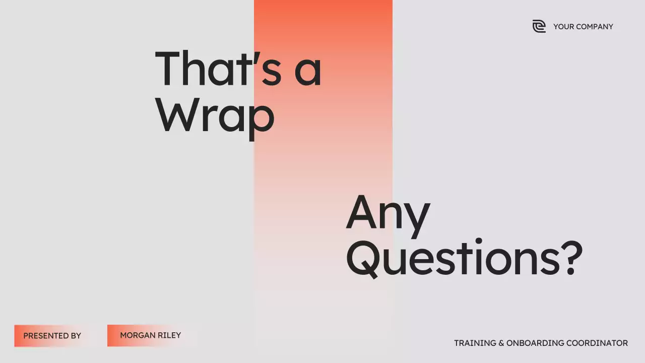 Orange Modern Sales Training Presentation