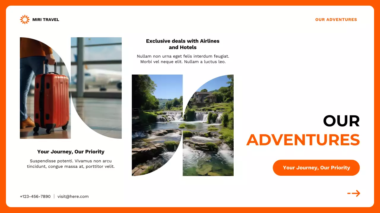 Orange Modern Travel Agency Promotion Presentation