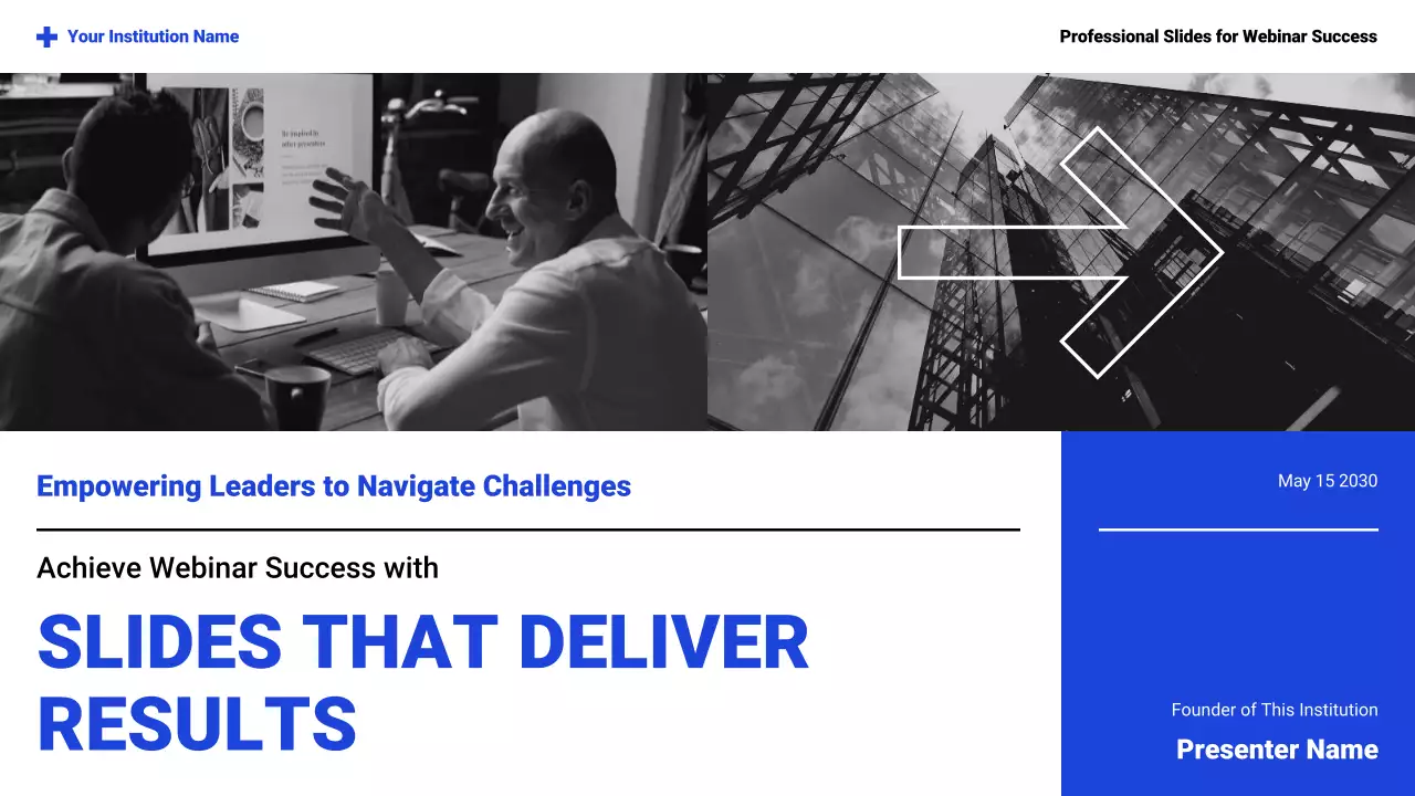 White and Blue Business Webinar Presentation