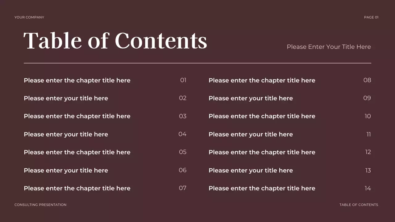 Brown Professional Legal Consulting Presentation