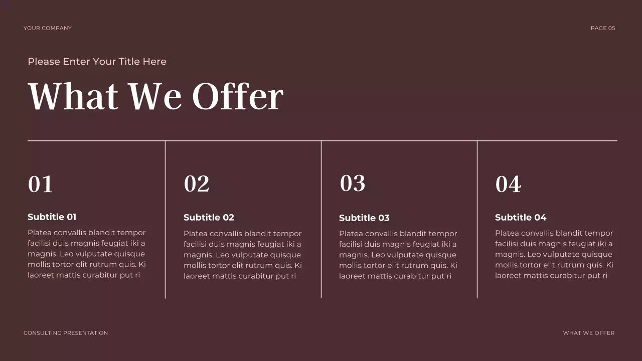 Brown Professional Legal Consulting Presentation