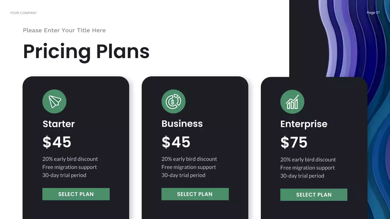 Apresentação de Consultoria Empresarial Blue Abstract