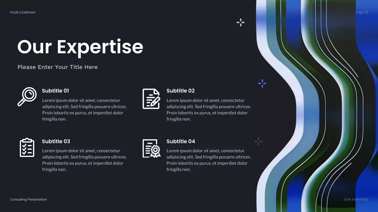 Apresentação de Consultoria Empresarial Blue Abstract