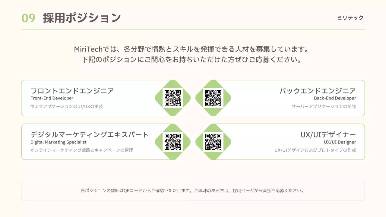 緑 シンプル 企業説明 プレゼンテーション