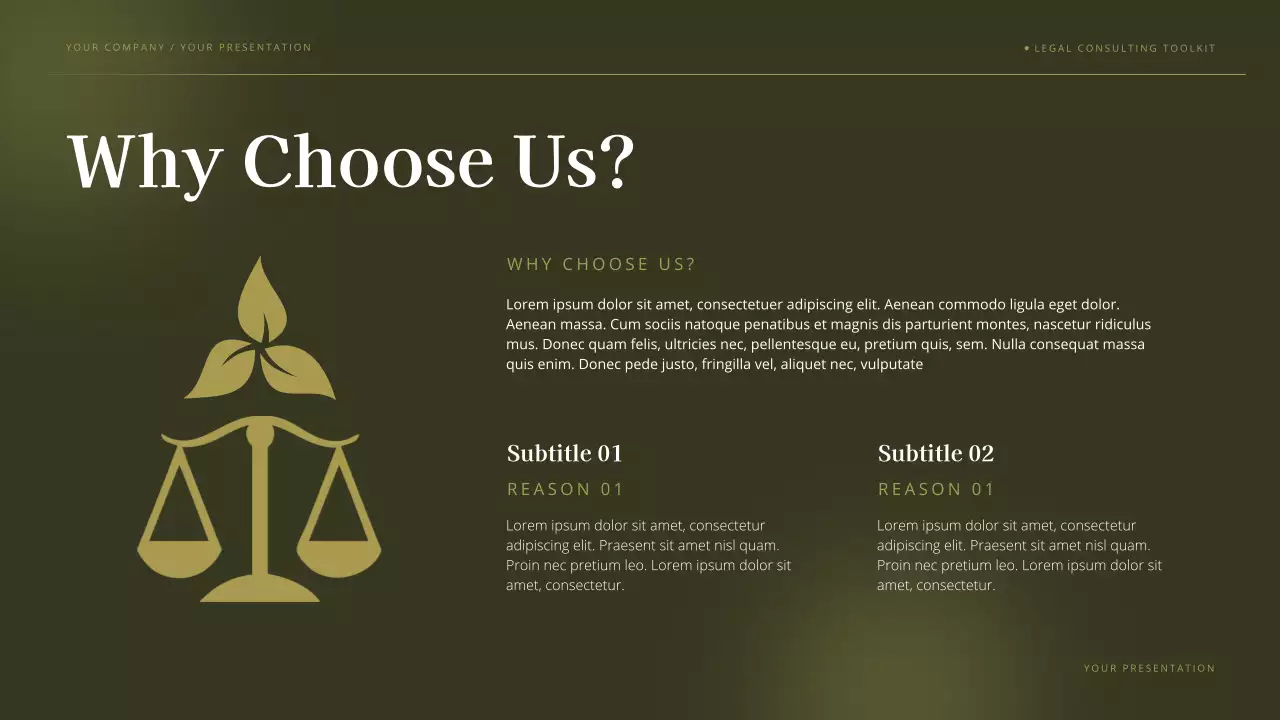 Green Professional Legal Consulting Presentation