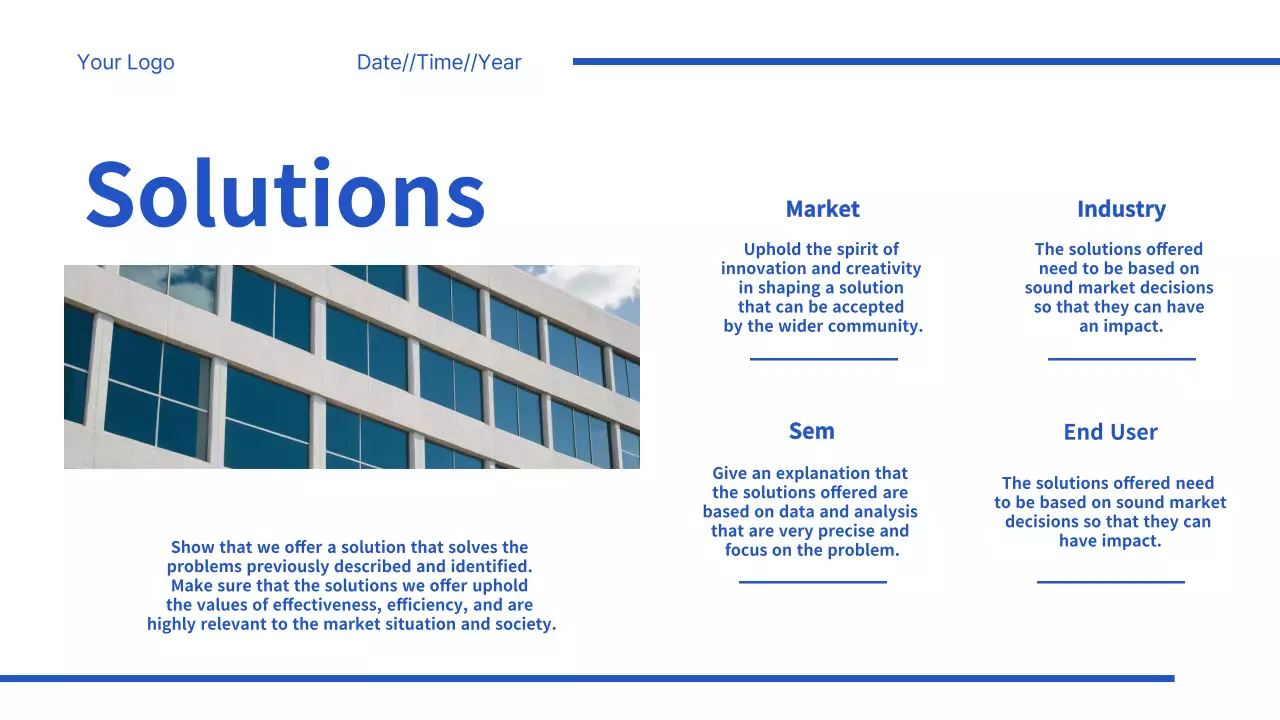 흰색 미니멀 비즈니스 설명