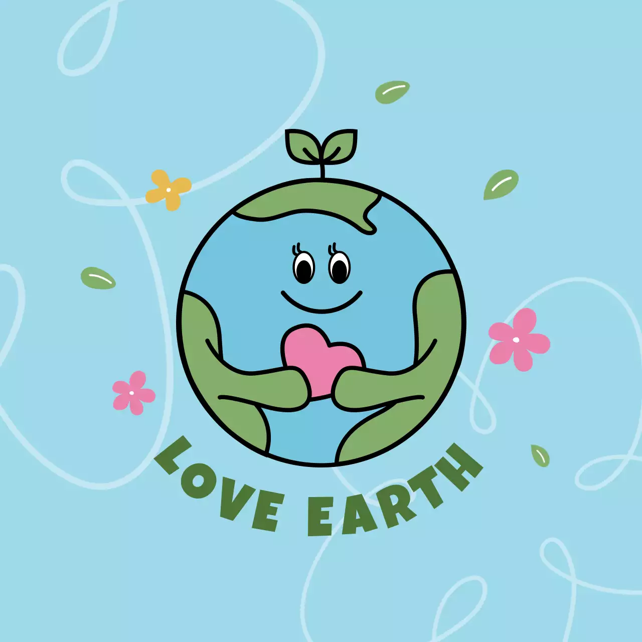 하늘색 아기자기한 환경 캠페인