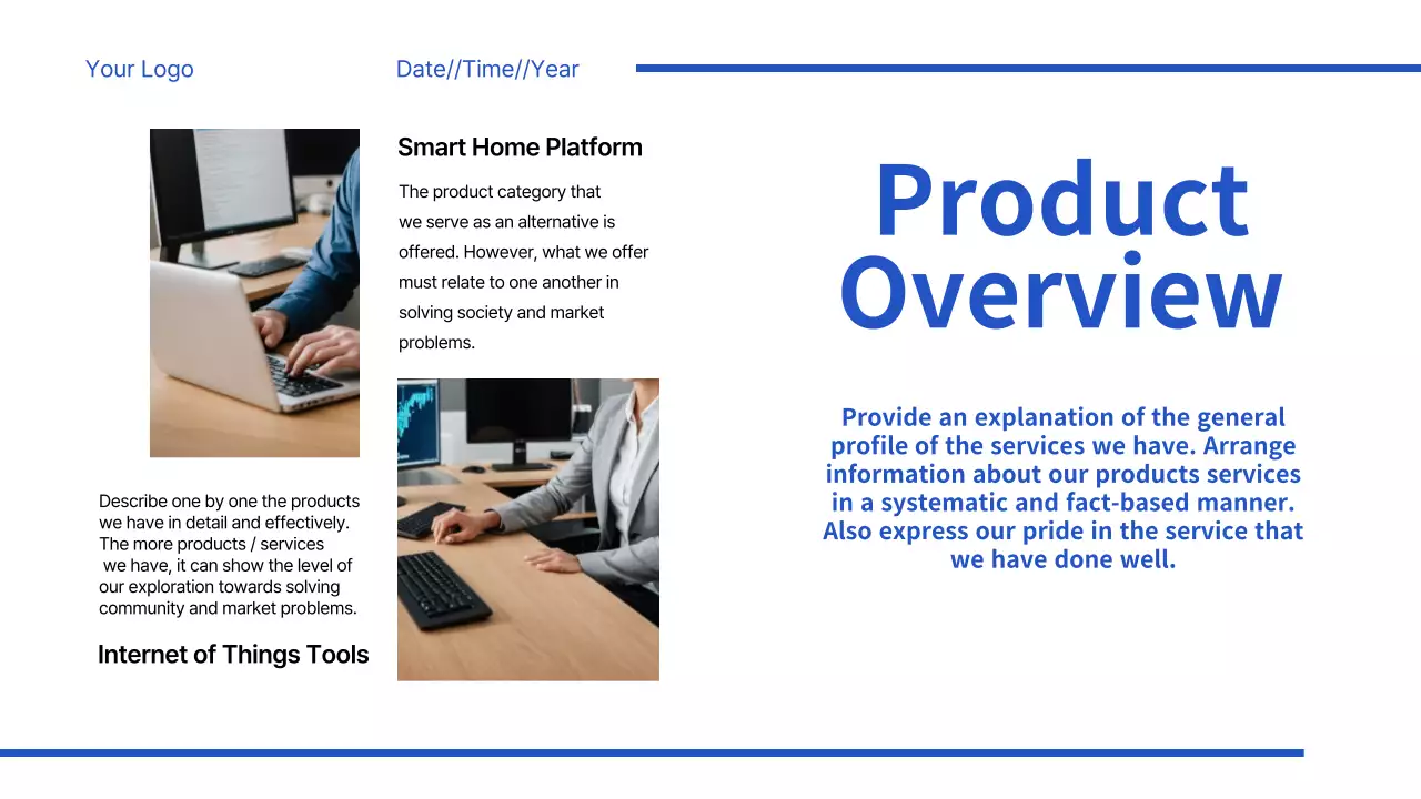 흰색 미니멀 비즈니스 설명