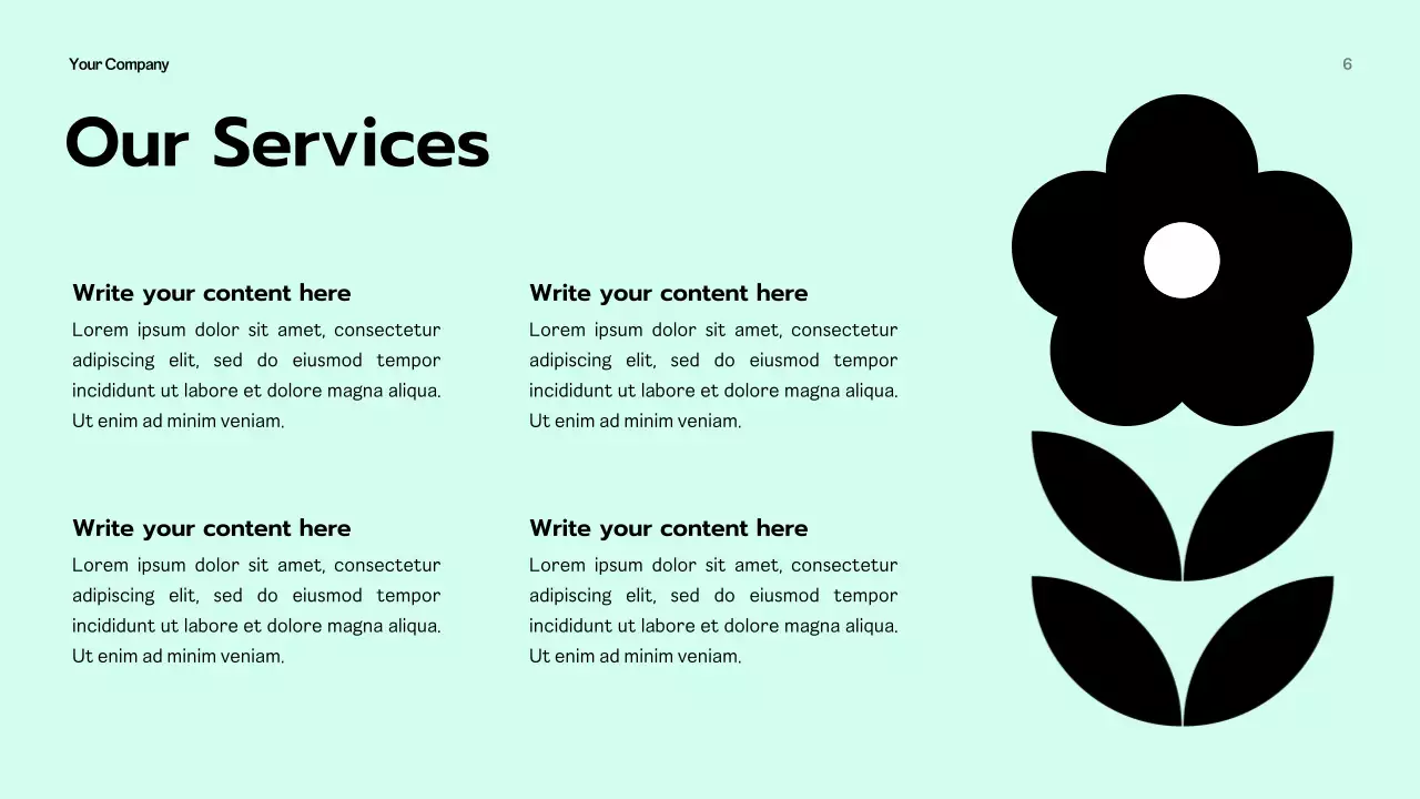 Black and Mint Modern Geometric Business Consulting Presentation