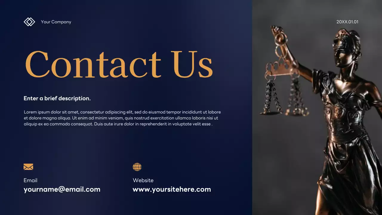 Navy Modern Legal Consulting Presentation