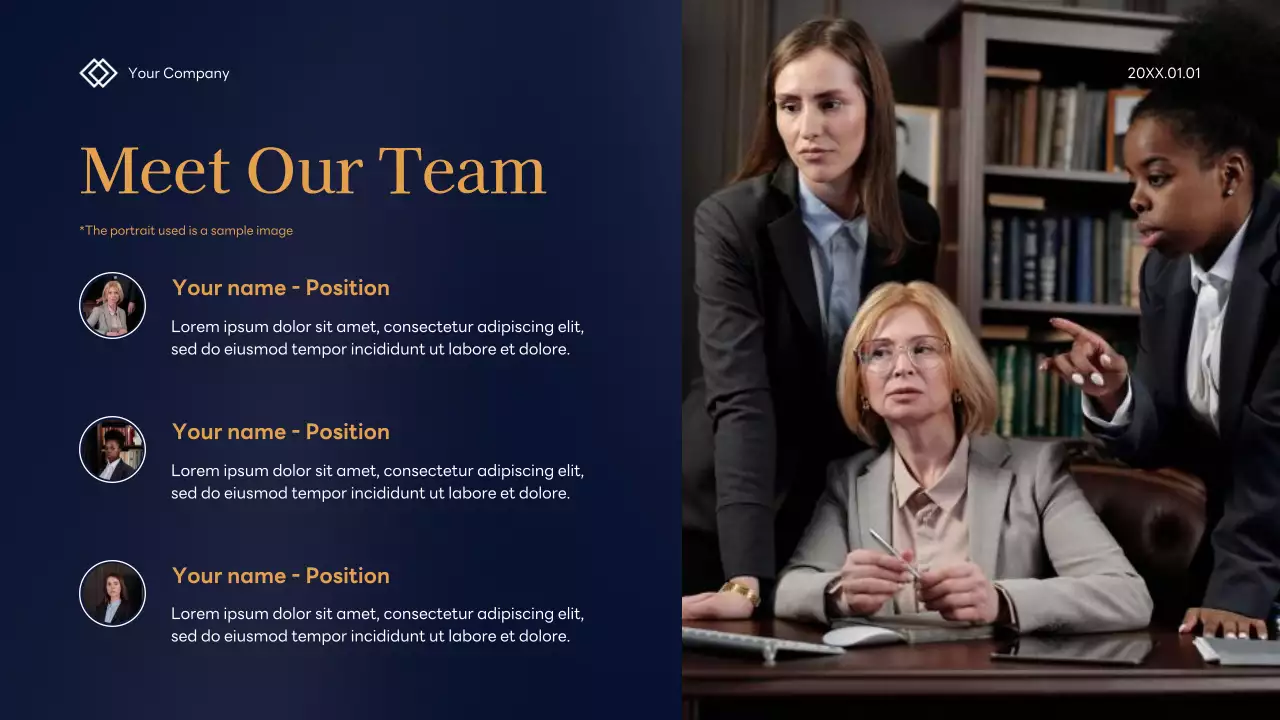 Navy Modern Legal Consulting Presentation