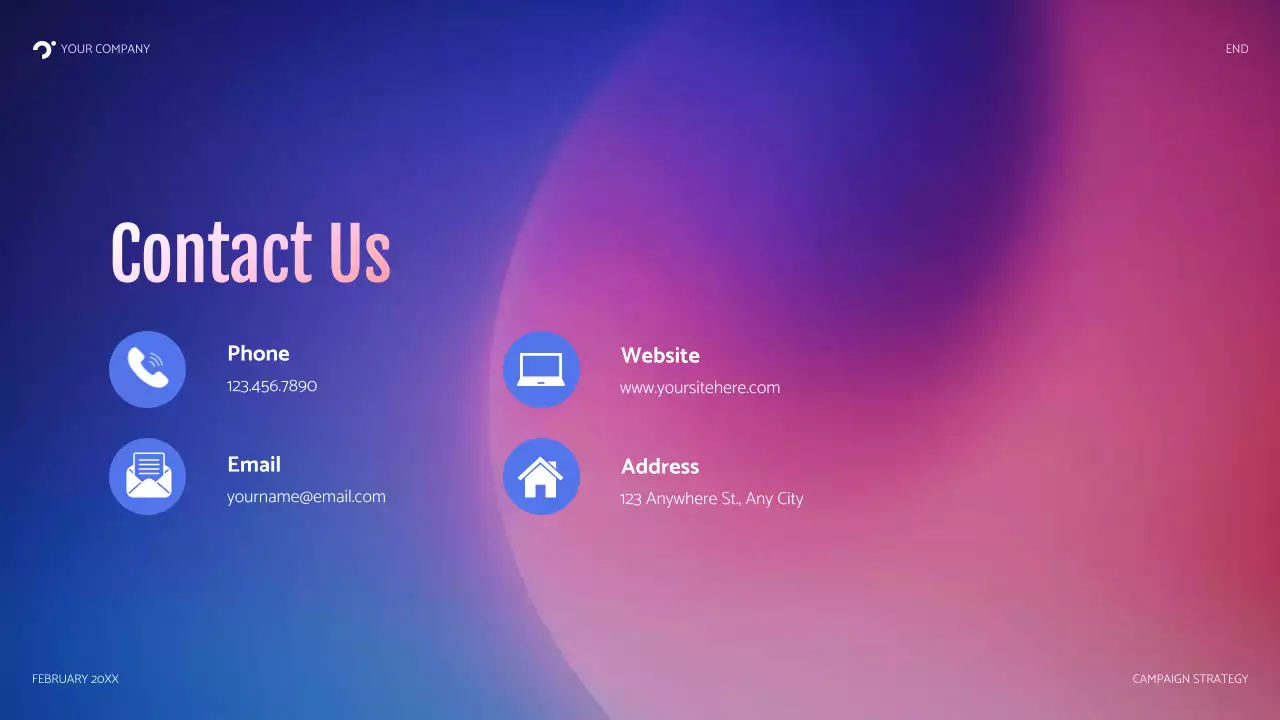 Blue Modern Campaign Strategy Presentation