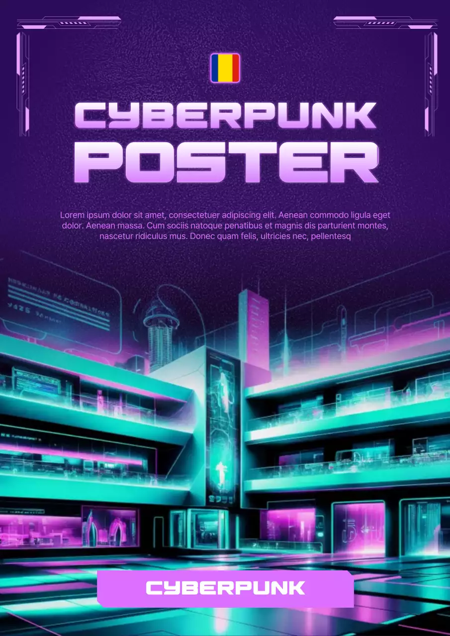 purple cyberpunk design