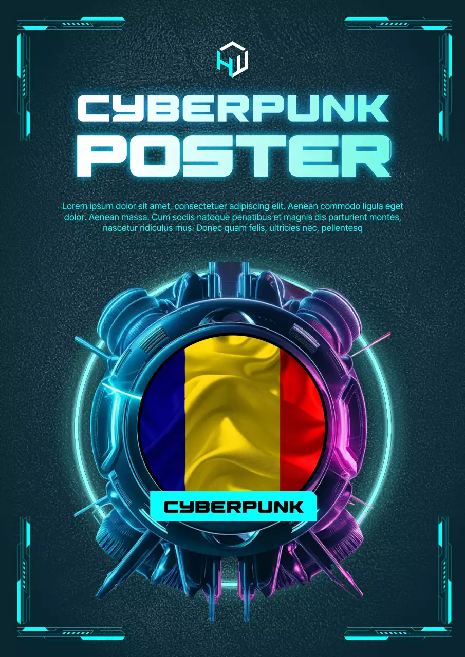 blue cyberpunk design