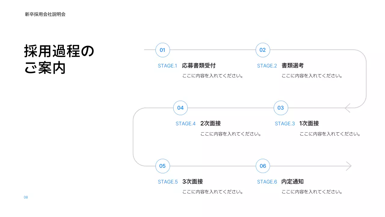 青 モダン 会社説明 プレゼンテーション