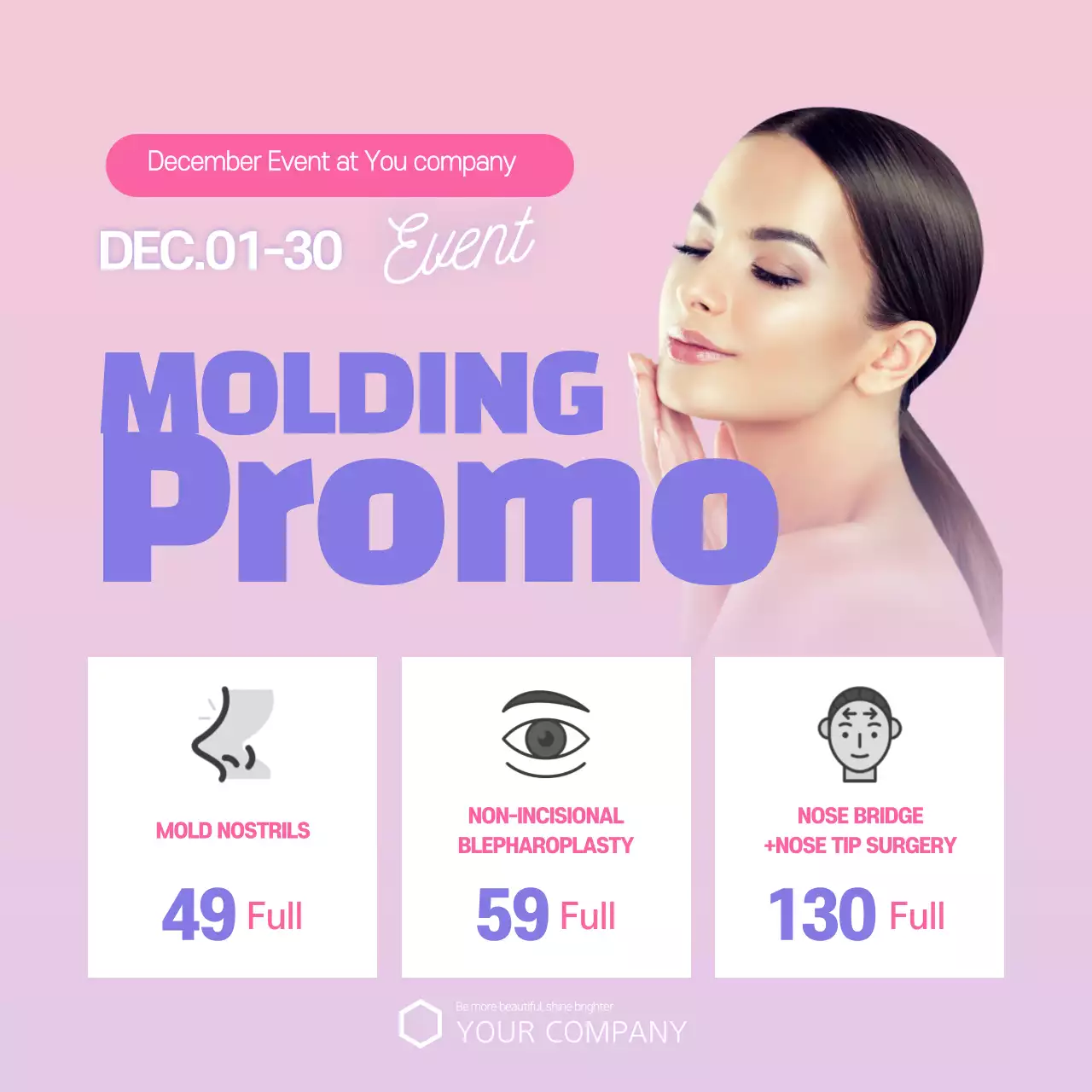 Pink Modern Cosmetic Promotion Instagram Post