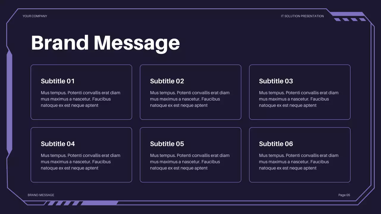 Purple Futuristic IT Solution Presentation