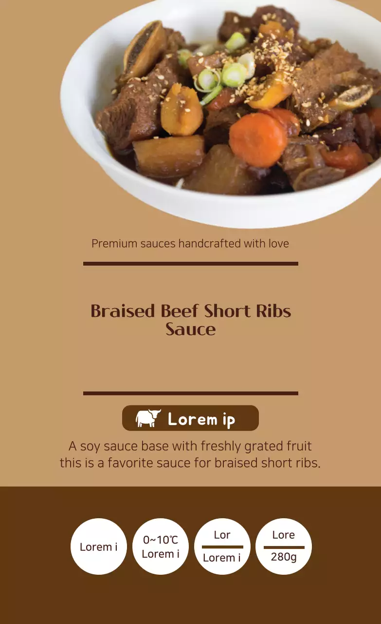 Saus Iga Pendek Daging Sapi Rebus Coklat