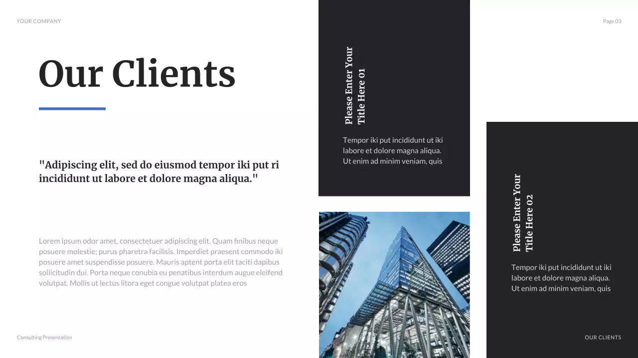 Blue Modern Business Consulting Presentation