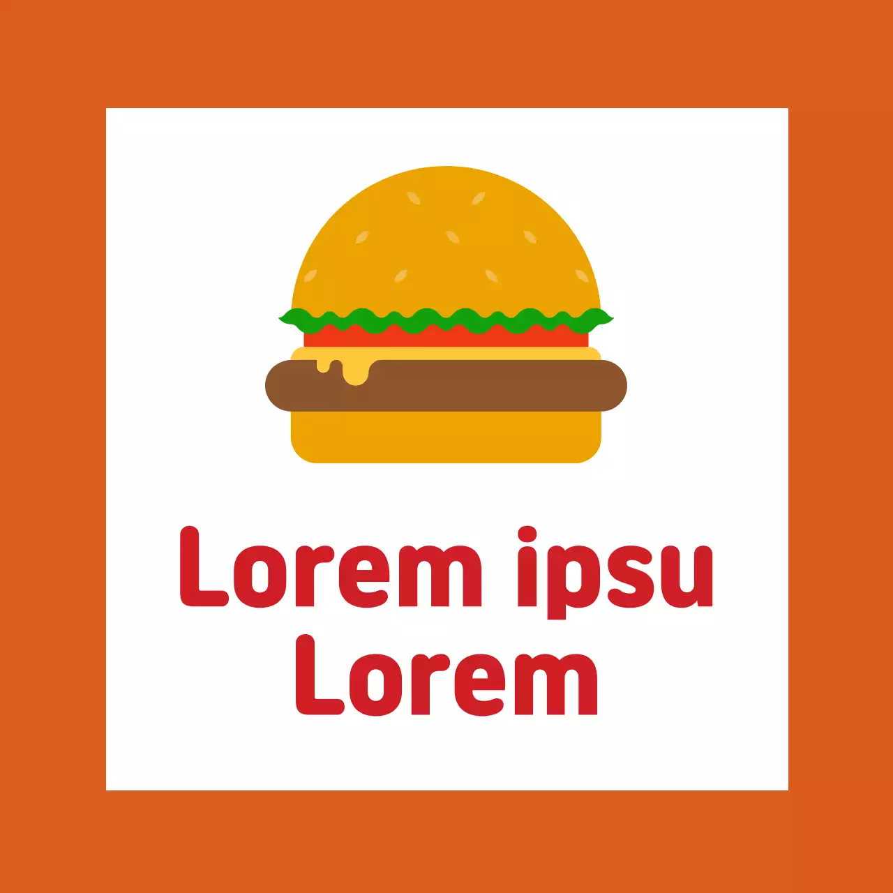 Vermilion minh họa nhà hàng dễ thương khuyến mãi bánh burger thủ công