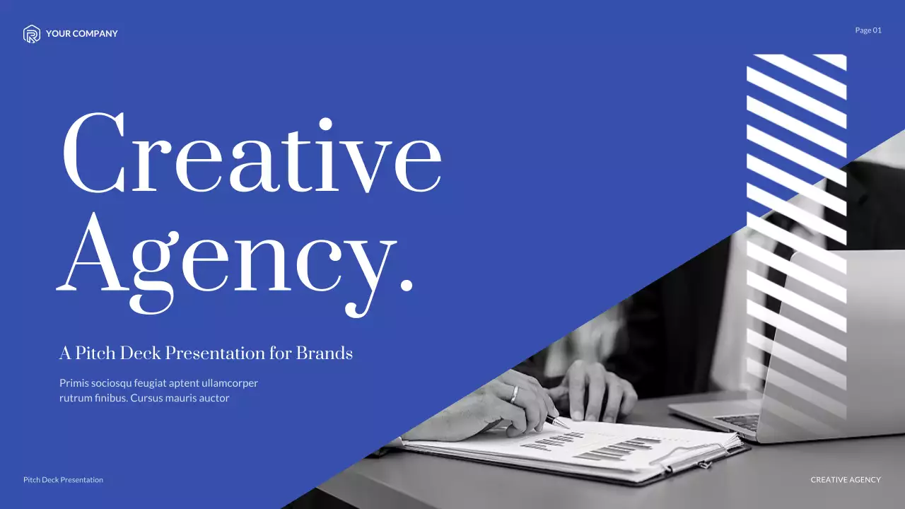 Blue Modern Minimal Creative Agency Presentation