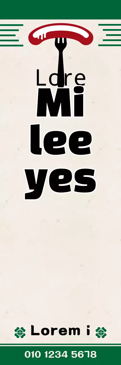 Banner de propaganda de comida minimalista verde