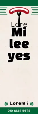 Banner de propaganda de comida minimalista verde