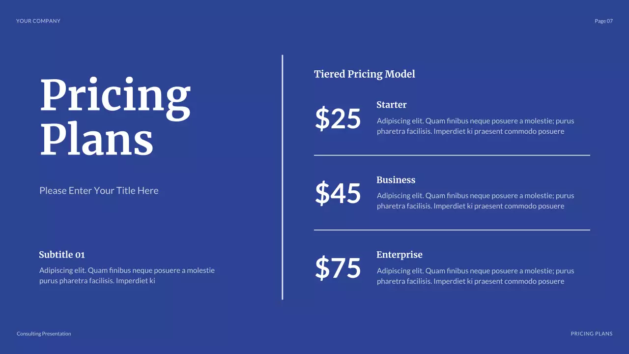 Blue Modern Business Consulting Presentation