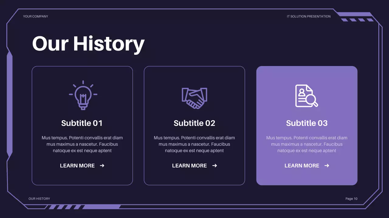 Purple Futuristic IT Solution Presentation